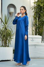 Sapphire Blue Solid 2-Piece Shirt & Trouser Set