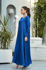 Sapphire Blue Solid 2-Piece Shirt & Trouser Set