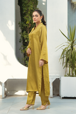Olive Solid 2-Piece Shirt & Trouser Set