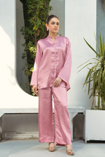 Cotton Candy Solid 2-Piece Shirt & Trouser Set