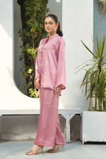 Cotton Candy Solid 2-Piece Shirt & Trouser Set