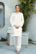 Egg White Solid 2-Piece Shirt & Trouser Set