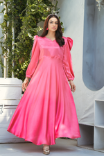 Peach Solid 2-Piece Maxxi & Trouser Set