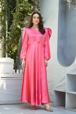 Peach Solid 2-Piece Maxxi & Trouser Set