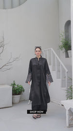 Premium Black Solid 2-Piece Shirt & Trouser Set
